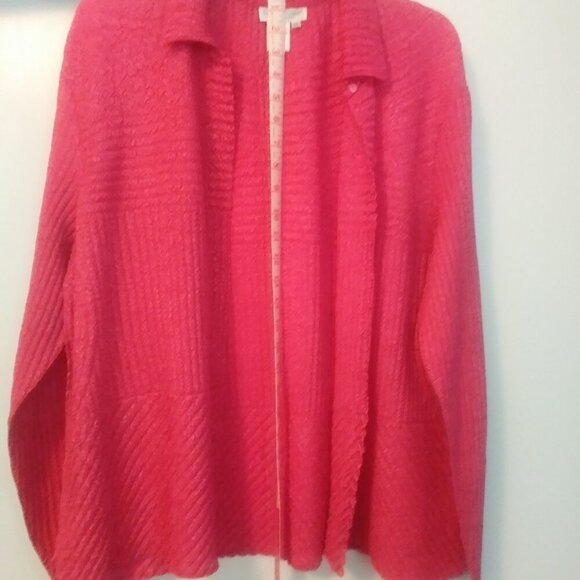 Coldwater Creek Pink Textured Jacket | Lightweight Jacket | Top Size XL - Picture 10 of 13